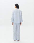 Woman Pajamas Long/Long - Blue Stripes