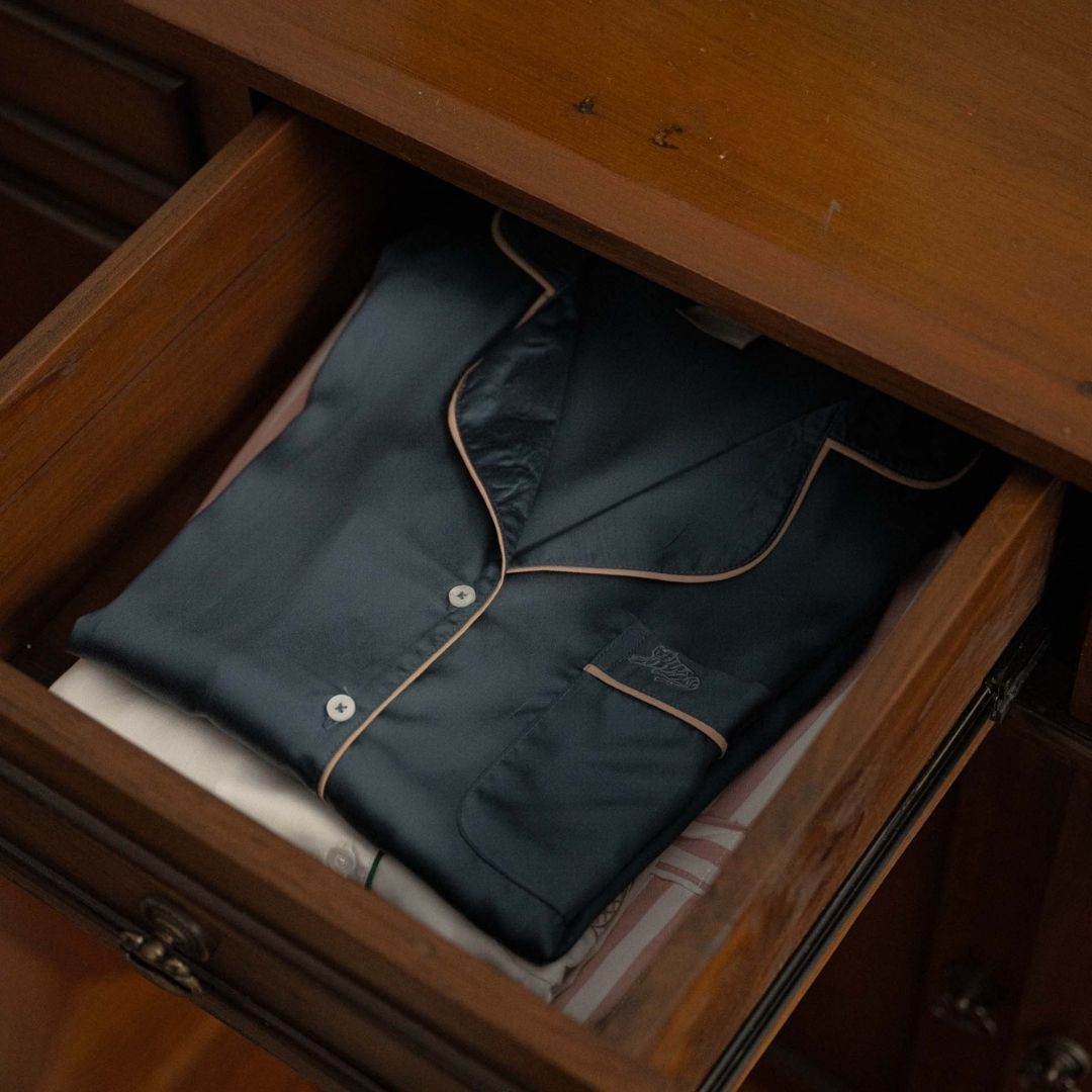 Lazy Pajamas® Tencel™ Silk Pajamas - Prusse Blue | Piyama | Baju Tidur