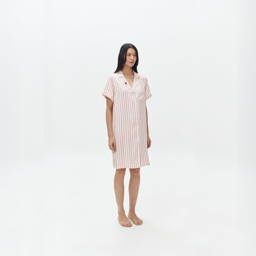 LAZY Pajamas Däster Pink Stripes | Piyama Daster