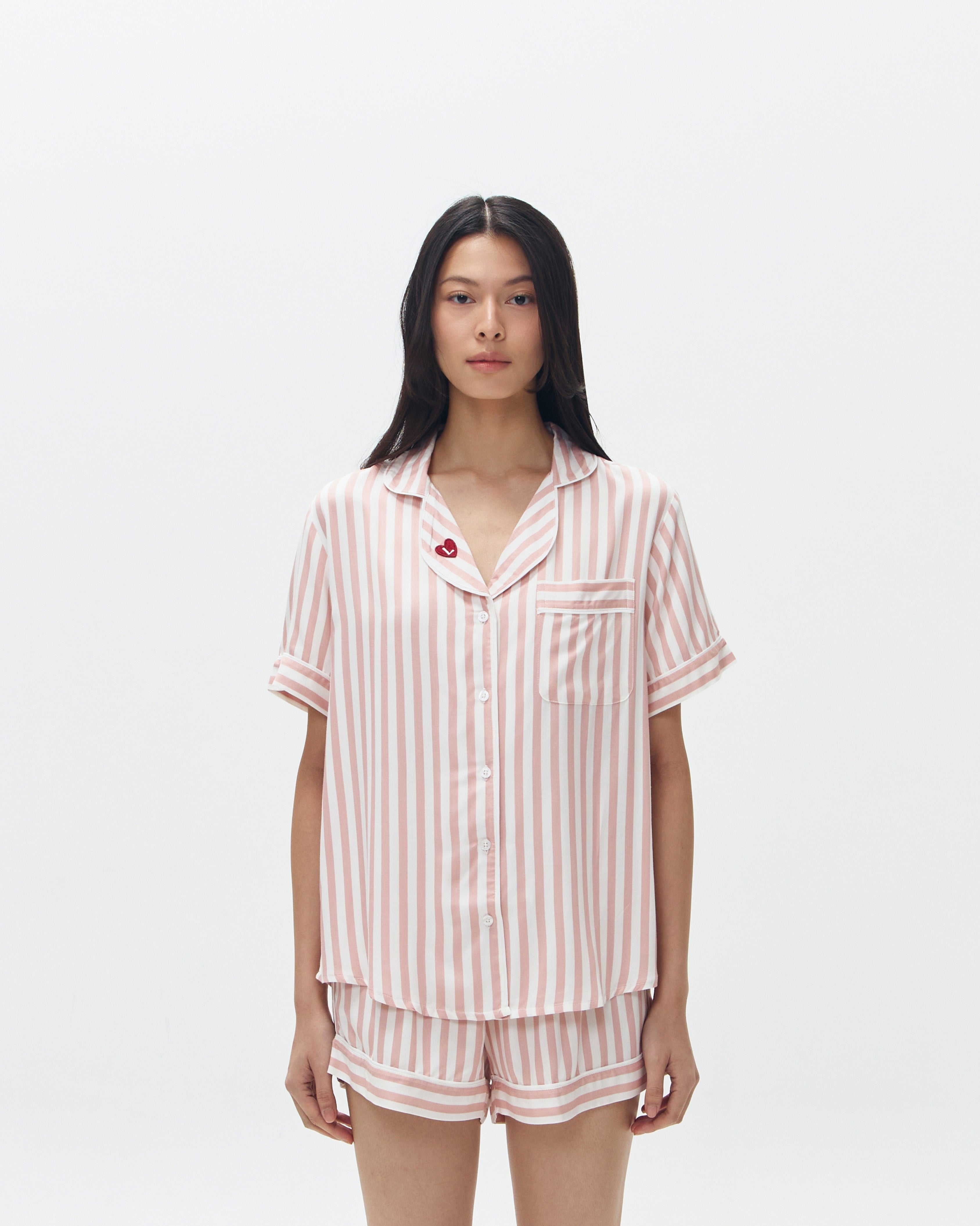 Woman Pajamas Short/Short - Pink Stripes
