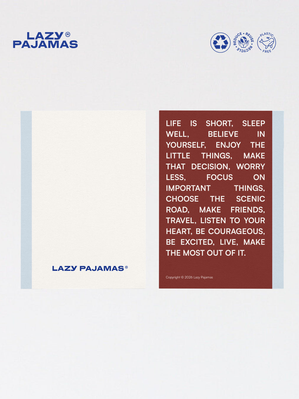 LAZY® Eco Friendly Notebook
