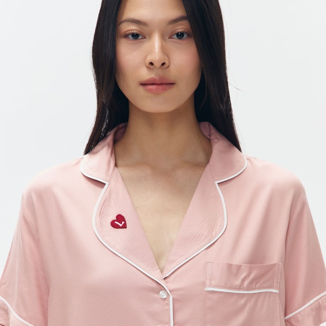 Lazy Pajamas® Classic PLAY Pajamas Set - Dusty Pink | Piyama | Baju Tidur