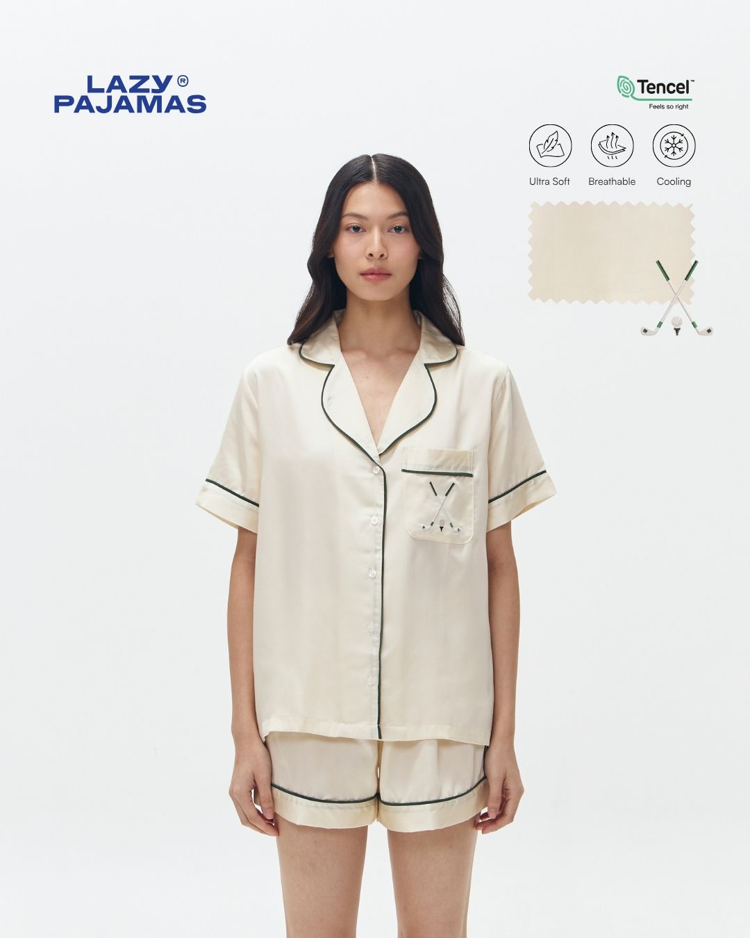 Lazy Pajamas® Tencel™ Silk Sports Series Pajamas Golf  - Piyama | Baju Tidur
