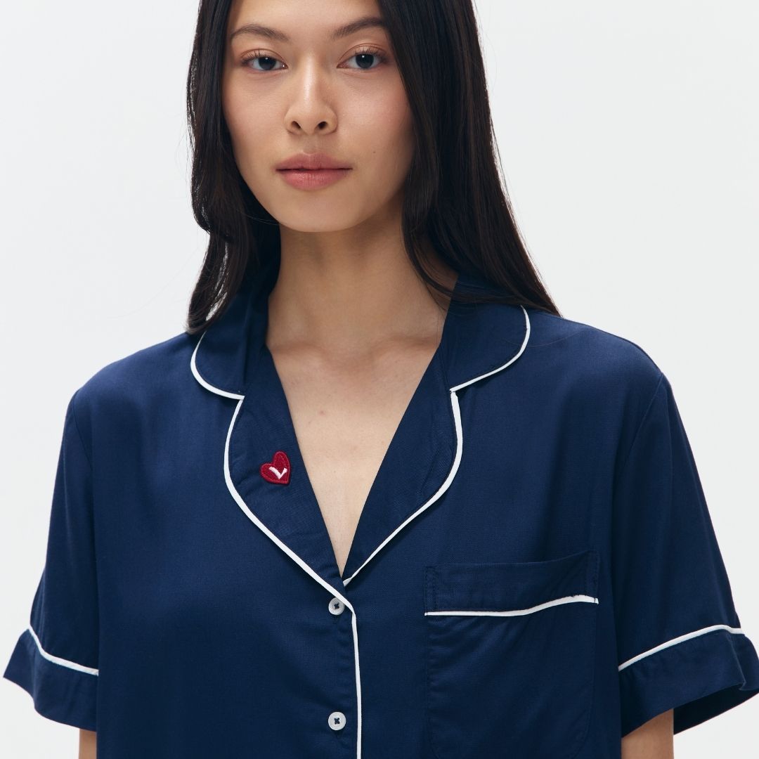 Lazy Pajamas® Classic PLAY Pajamas Set - Navy Blue | Piyama | Baju Tidur