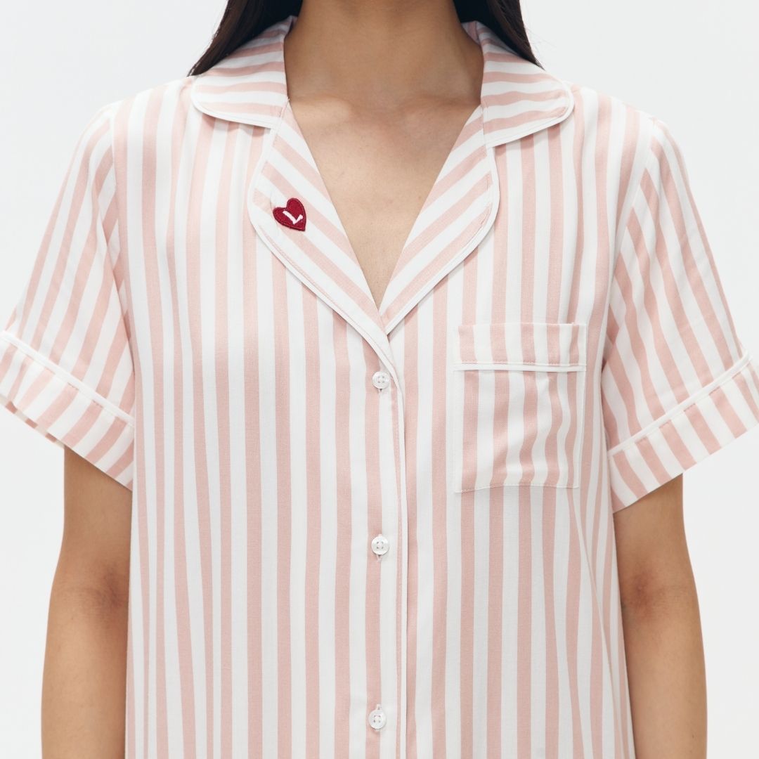 LAZY Pajamas Däster Pink Stripes | Piyama Daster