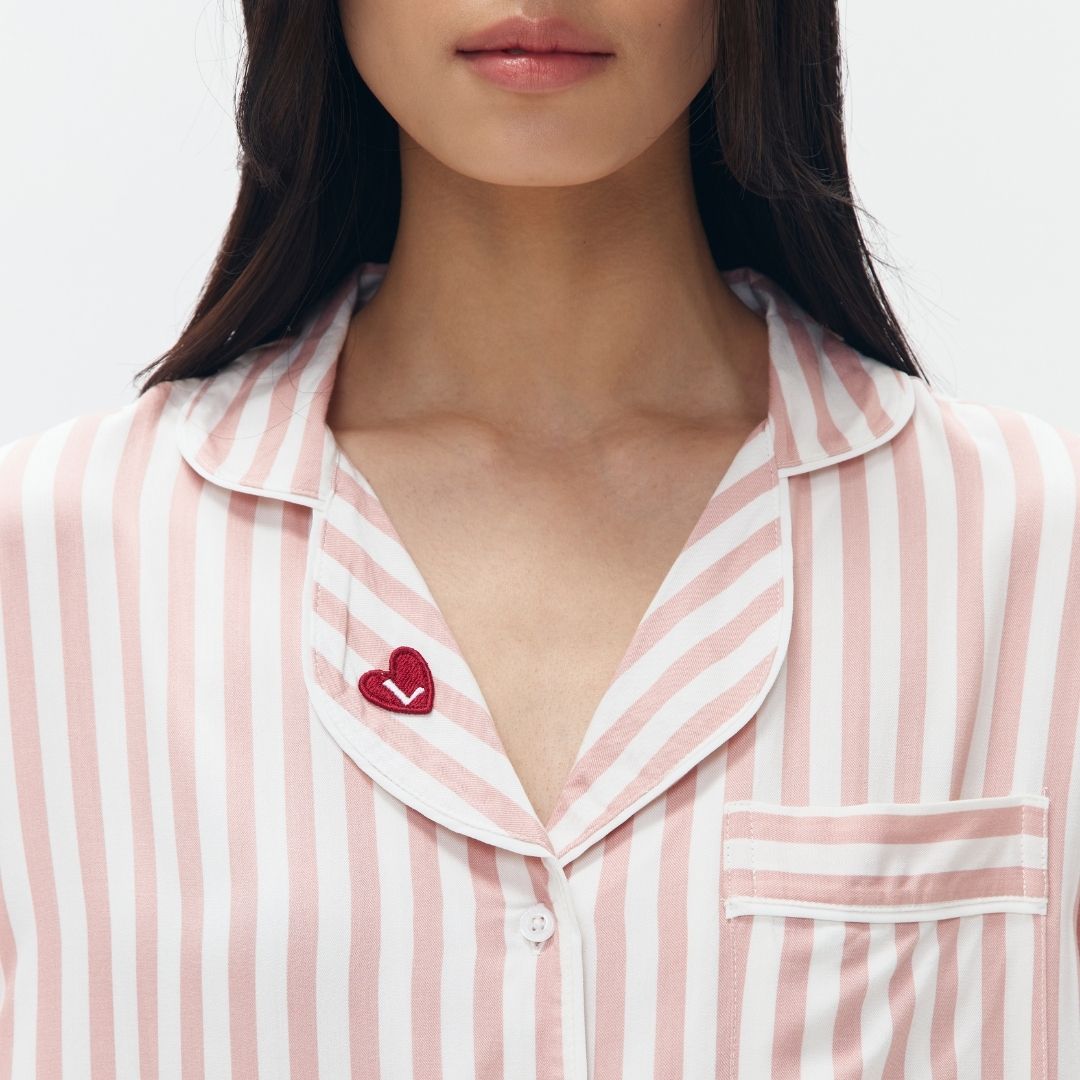 Lazy Pajamas® Classic PLAY Pajamas Set - Pink Stripes | Piyama | Baju Tidur