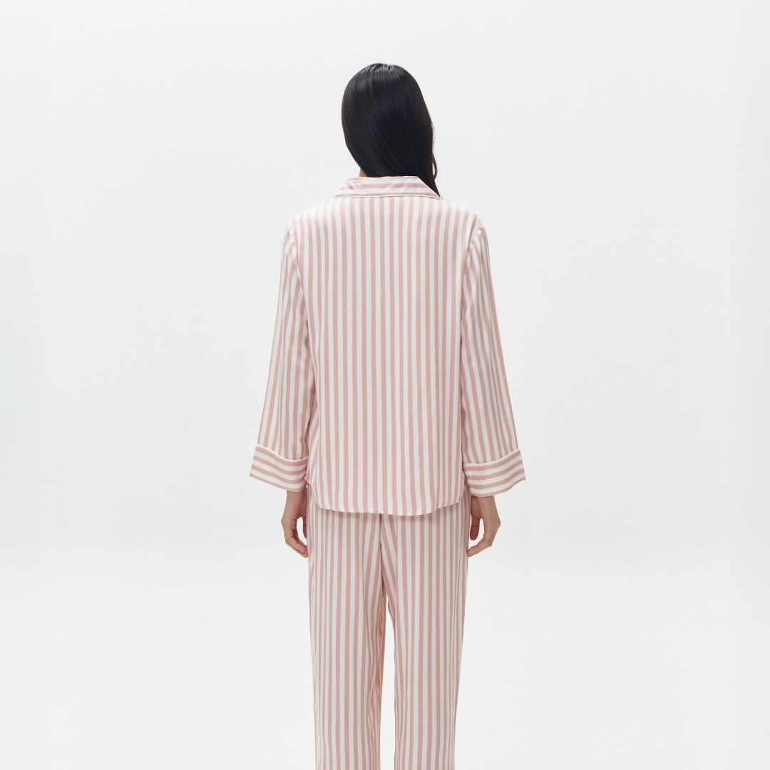 Lazy Pajamas® PLAY Pajamas Long Set - Pink Stripes | Piyama | Baju Tidur